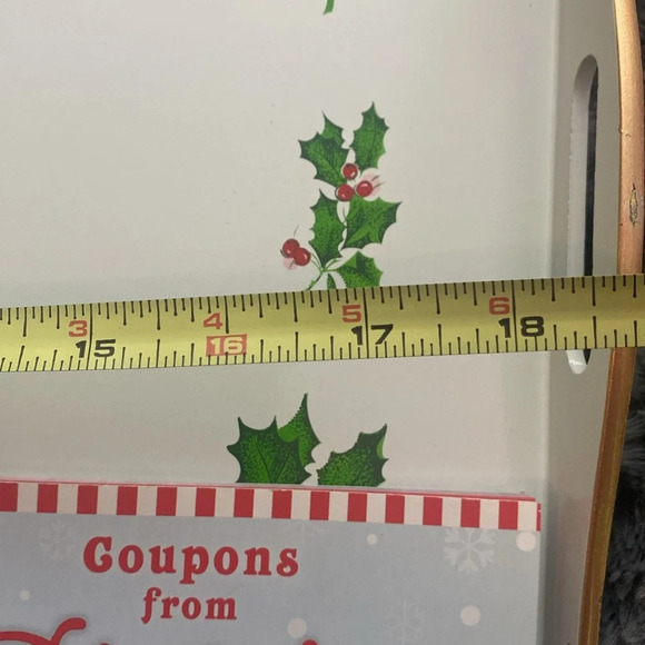 Vintage Lacquerware Tray - Red and White with cute coupon book - Picture 15 of 16